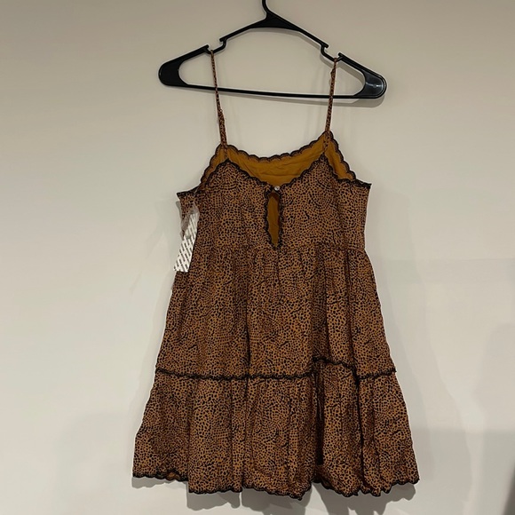 Urban Outfitters Hanna Cheetah Babydoll Dress XS - Picture 2 of 4
